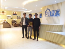 熱烈祝賀李總、逯總簽約創綠家東營市區級代理!